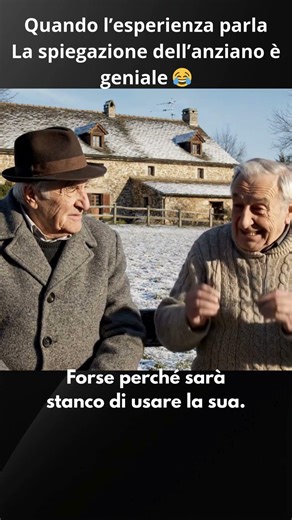 Quando l’esperienza parla! La spiegazione dell’anziano è geniale 😂 #risate #memepage #memesvideo