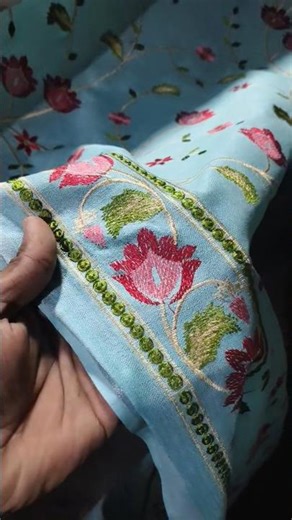 Cotton Linen Dupatta 😍 | Elegant Embroidery Work🔥 #shorts #youtubeshorts #ytshorts #vairalshorts
