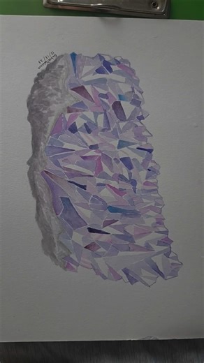 Amethyst Geode Painting #watercolor #coloredpencils #amethyst #music