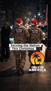 21K views · 1K reactions | National Guard troops patrolling Washington, D.C. this Christmas — even wearing Santa hats.  While many are home with family, these men and women are out protecting the nation’s capital. Respect where it’s due.  What are your thoughts? | Only in America | Facebook