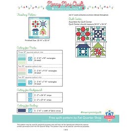 Merry Mini Quilt Finishing Pattern | Free PDF Fat Quarter Shop Exclusive