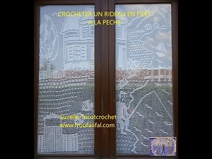 Crochet net curtain tutorial: Fishing