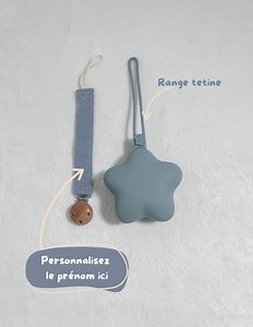 Personalized Pacifier Clip and Pacifier Holder Set - Blue - Etsy Canada