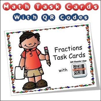 QR Code Task Cards Fractions with Video Demonstration