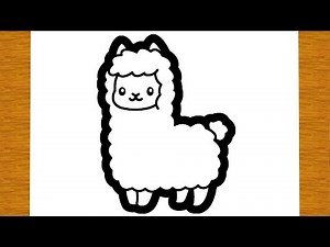HOW TO DRAW A CUTE ALPACA | Easy drawings