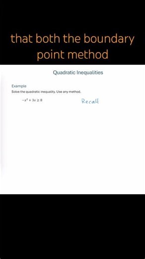Quadratic Inequalities - No Real Boundary Points