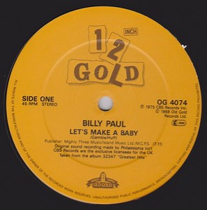 Billy Paul - Let's Make A Baby / America / Malorie