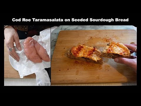 Cod Roe Taramasalata on Seeded Sourdough Bread | Using fresh cod roe