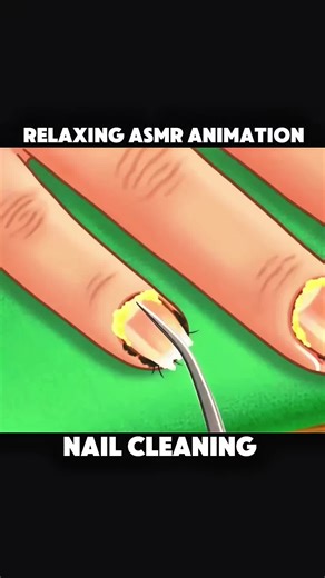 nail cleaning Asmr animation #satisfying #asmr #animation #cleaningasmr #foryou