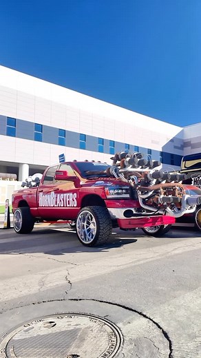 1.8K views · 149 reactions | Got boost? @hornblasters #RAM on 35” Terra Hunter R/T Venom Power Tires and 24” @arkonoffroad #wheels #SEMA | Venom Power Tires | Facebook