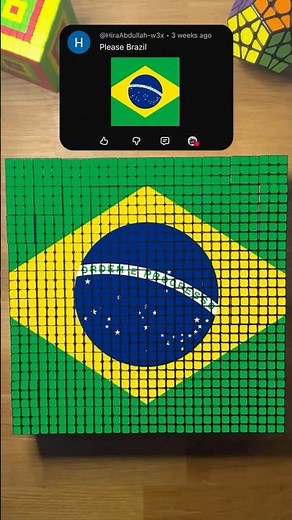 Making BRAZIL on Rubik's Cubes! 🇧🇷