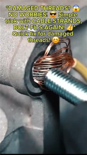 DAMAGED THREADS? 😱 Cable Strand FIX! 😎"#CarRepair #DIYMechanic #AutoRepair #FixItYourself #CarHacks