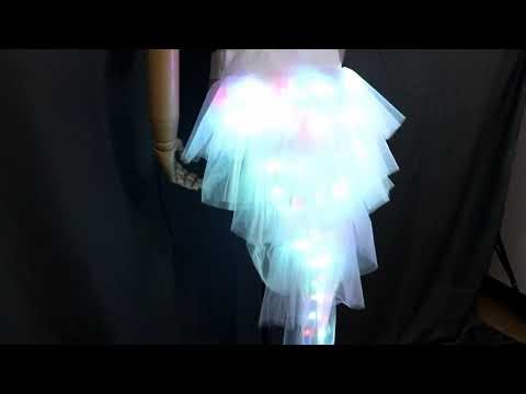 Fashion LED Dance Tutu Skirt Neon Rainbow Mini Cor