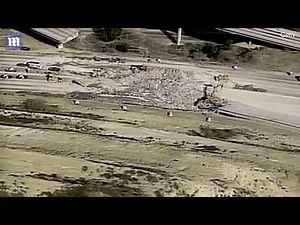 Northridge quake causes Santa Monica Freeway to crumble in 1994