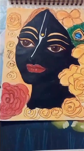 Krishna ji drawing ☺️ #viral #art #youtubeshorts