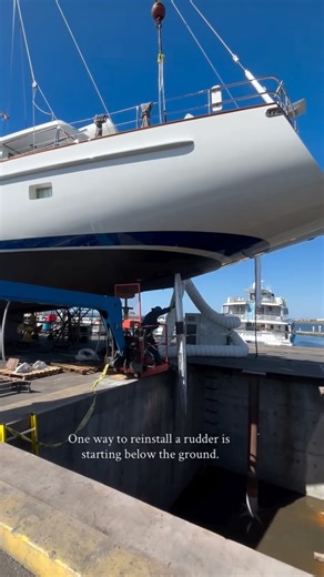 27 reactions | Motorsails and sailing yachts come with a host of unique needs, and we addressed one of them by engineering this underground keel pit at our San Diego shipyard. It allows us to drop the rudders, centerboards and keels below ground so our team can service them at eye level instead of having to lift the vessel so high off the ground to do it. | Marine Group Boat Works | Facebook