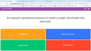 An asexual reproductive process in which a single cell divides ... | Filo