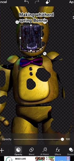 I made withered spring, Bonnie #fnaf #fivenightsatfreddys #picsart #fnaffangames ￼