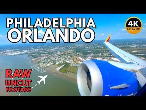 FULL 4K Flight Experience! Southwest Airlines 737 MAX 8 | Philadelphia ✈️ Orlando (Raw & Uncut)”