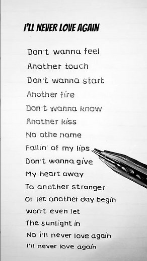 I'll Never Love Again - Lady Gaga (Lyrics)