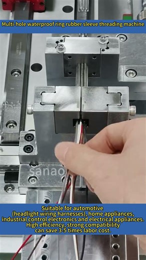 Semi-automatic wire rubber grommet plug Insertion Machine