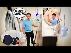 HILARIOUS Haunted Bathroom PRANK On My Boyfriend!