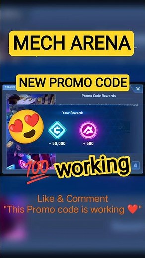 🚨 NEW Mech Arena Promo Codes 2026 🔥 Mech Arena: Robot Showdown #mecharena #mecharenapromocodes