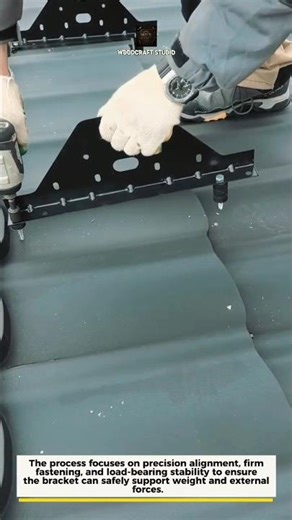 Metal Roof Mounting Bracket Installation | Fast & Stable #roofing #DIY #tech