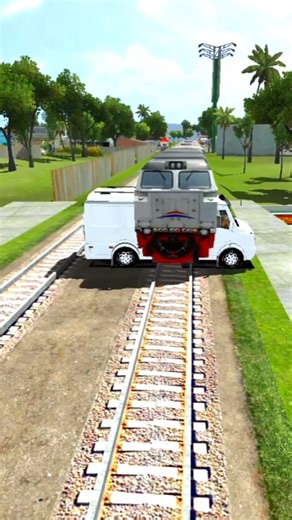 mini Bus 🚐 🆚🚅 Train Indian Bus #car mod # vairal #trending #Bus simulator #Gaming # vairal #accident