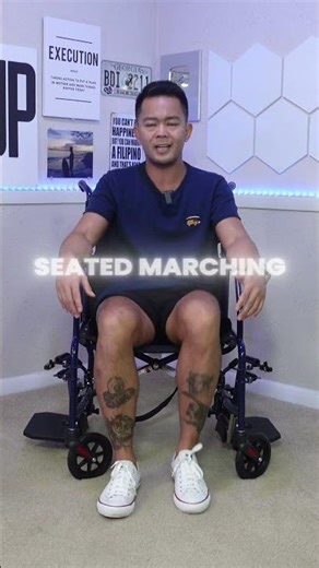 How to Practice Walking in a Wheelchair (Seated Marching for Seniors & Injury Recovery)