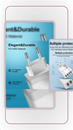 4 Port USB Quick Charge 3.0 Wall Charger EU Connector