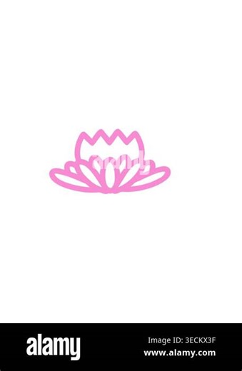 horizontally vibrating animation of lotus flower symbol icon Stock Video Footage - Alamy