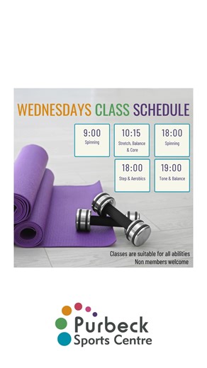 Check out our updated exercise class programme! 🏋️‍♀️🧘 We offer a wide range of fitness classes 6 days a week with all classes being suitable for mixed abilities offering your the option to work at your own level. Not a member? No problem! Non members welcome to all classes, bookings can be made 7 days in advance. Contact us for more information | Purbeck Sports Centre