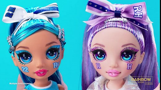 Rainbow High Cheer Violet Willow – Purple Cheerleader Fashion Doll with Pom Poms and Doll Accessories, Great Gift for Kids 6-12 Years Old