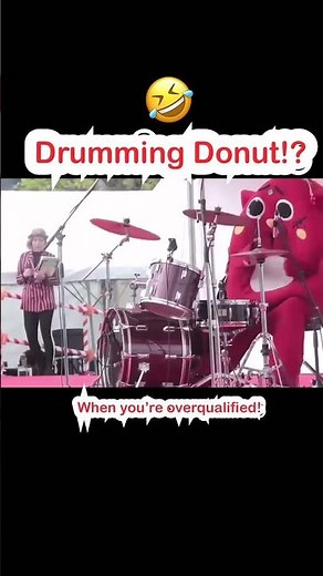 Drumming Donut!? (Really a cool cat called ‘Nyango Star’) Shout out to ‪@nyangostar1295‬