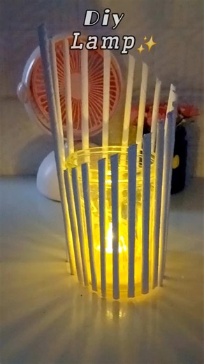 DIY Trending Lamp💛✨ #diy #diycrafts #light #art