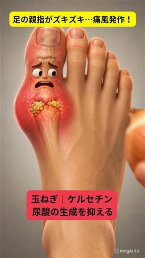 足の親指が突然ズキズキ…痛風発作かも？ ＃痛風＃足が痛い＃尿酸