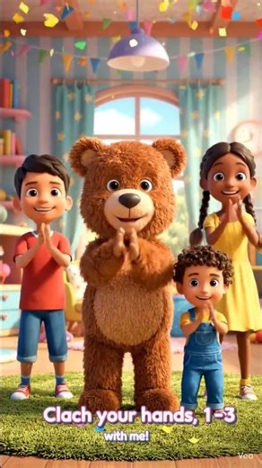 Teddy Bear Song 🧸 | Clap Clap Kids Rhyme | Fun Nursery Rhymes for Kids 🎶