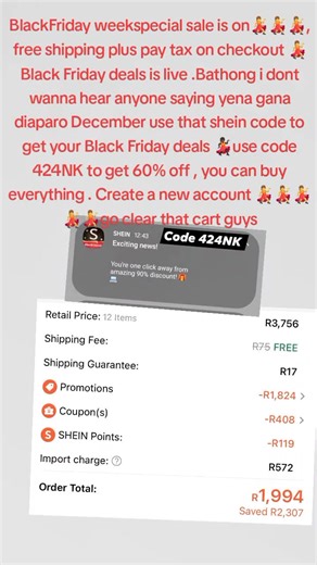 Here's how to use the SHEIN discount code🛍️❤️ *Steps to follow*: 1. Create a new shein account 2. Search 424NK on search bar on shein app 3. Add items and check out within 24 hours(coupon expires 24 hours after claiming it) #copyrightinfrigementnotintendedmusic #nocopyrightinfringementintendedmusicbelongstotherightfulowner #musicnotminenocopyrightinfrigementintended #fblifestyle #fypシ゚viralシfypシ゚ #fypchallenge | Lenda Lengerman