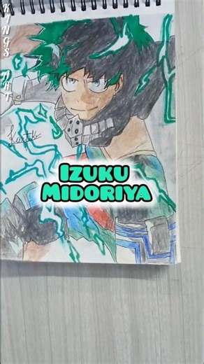 how to make izuku midoriya drawing step by step #shorts #izukumidoriya #art