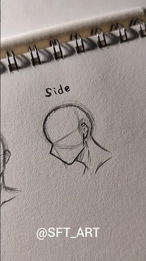 Tutorial on drawing a head in three angles #howtodraw #art #head #sketch #drawing