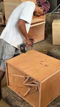 12 inch speaker box subwoofer assembly process #tutorial #woodworking #speakerbox