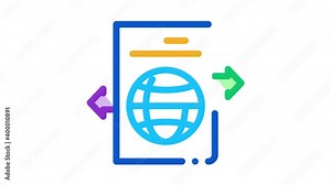 choosing place to go Icon Animation. color choosing place to go animated icon on white background