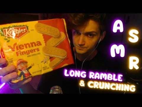 ASMR Long Deep Ramble & Cookie Crunching (Whispering & Eating Sounds)