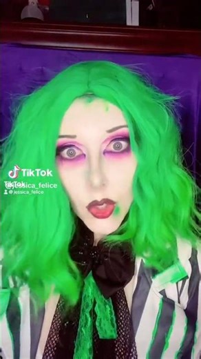 Beetlejuice Film #Cosplay Style #Shorts: Fun Makeup Hair Costume Dress Up Super Fan! Jessica Felice