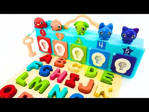 Best Educational Toy Learning Video | Kids Learn to Count 1 to 5 and ABC's and Colors