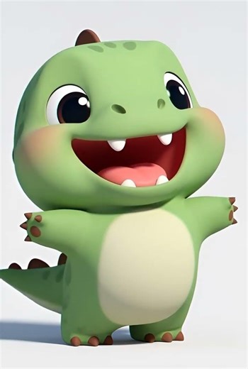 Tiny dinosaur. Big confidence