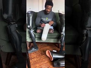 Putting on prosthetic legs from start to finish 🏁