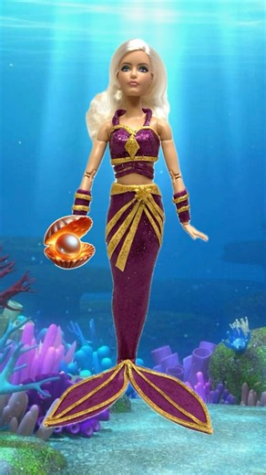 Clay DIY Barbie Magic Queen Mermaid #barbie #claycrafts #doll #mermaid