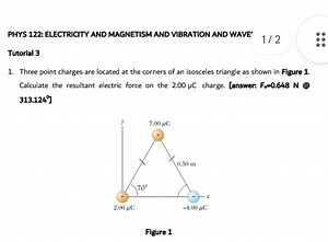 PHYS 122: ELECTRICITY AND MAGNETISM AND VIBRATION AND WAVE'1/2... | Filo